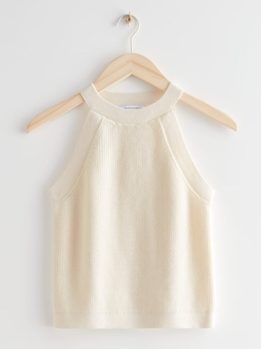 & Other Stories Fitted Halter Top - Cream M